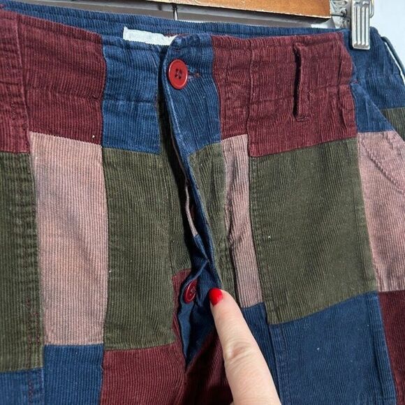 Antik Batik Womens Lamo Patchwork Corduroy Trousers Pants 38 S Straight Leg - Picture 6 of 13